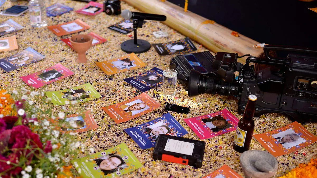 Altar de muertos de periodistas 