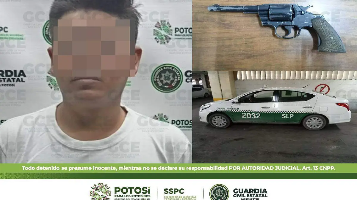 Taxista portaba arma de fuego tipo revolver