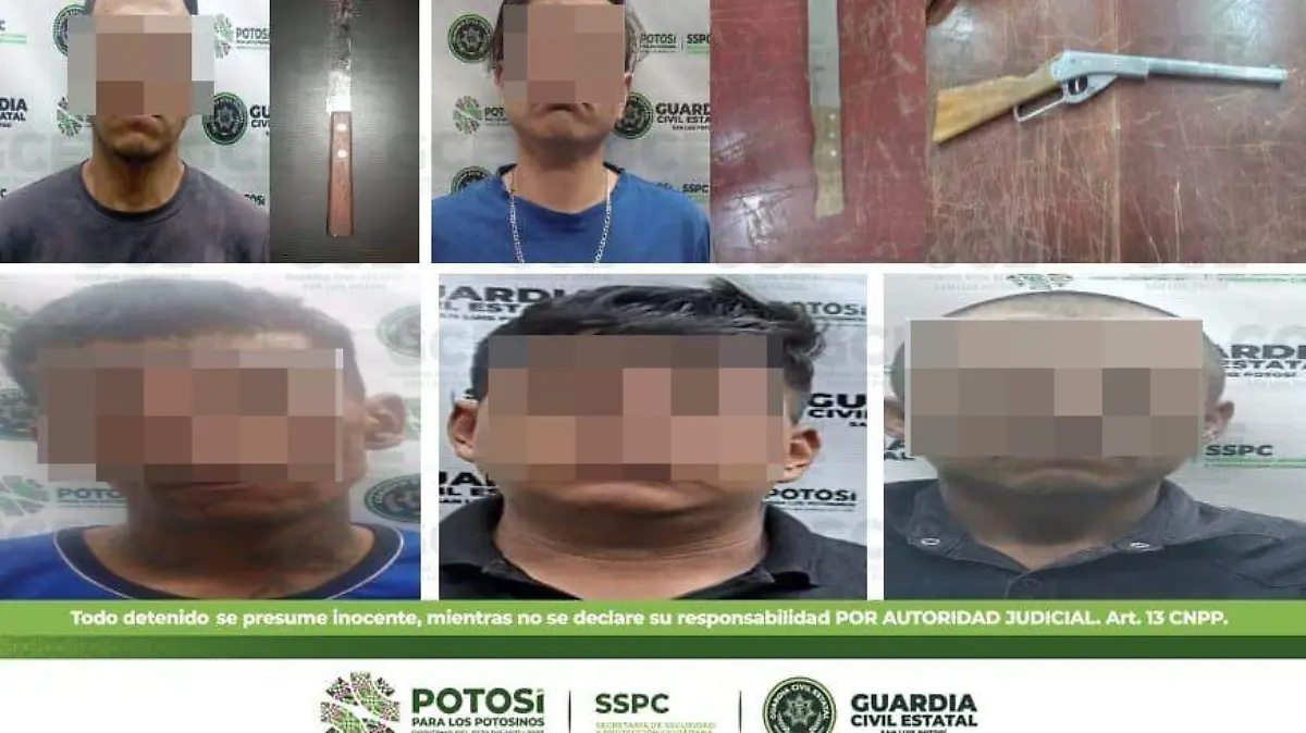 Violencia familiar. Algunos portaban armas