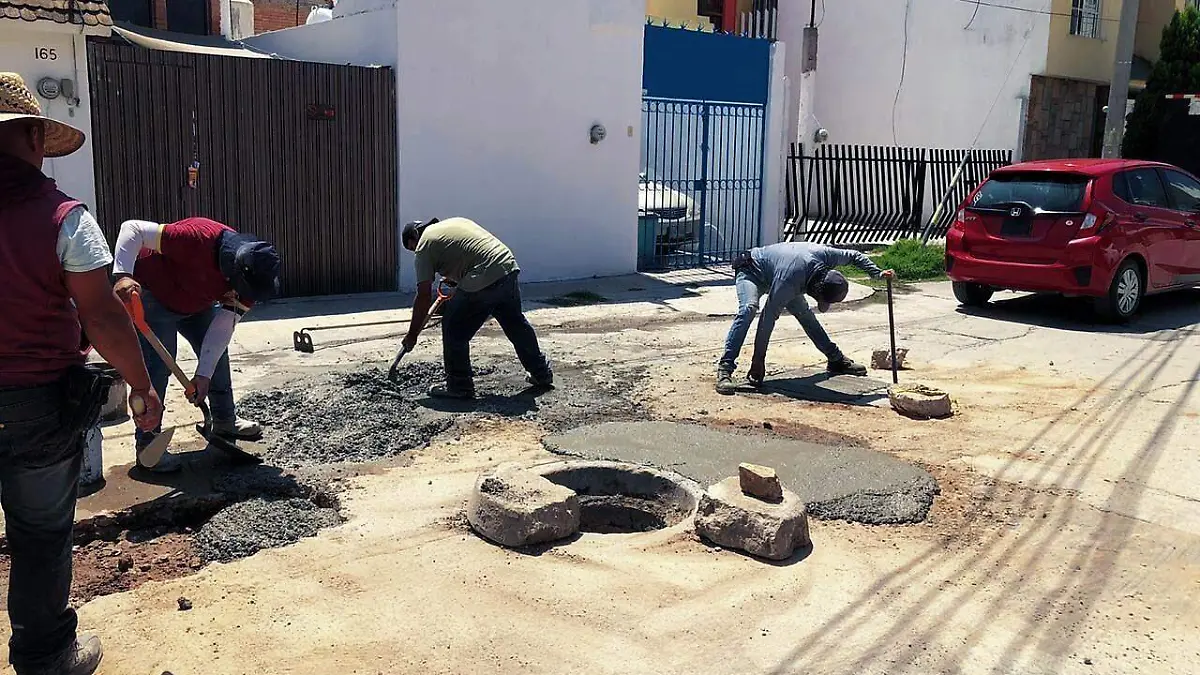 trabajos de Interapas al norte de la ciudad