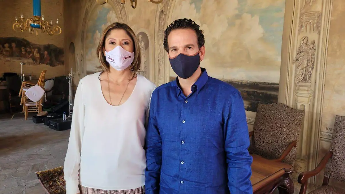 Monica Rangel con Carlos Loret de Mola