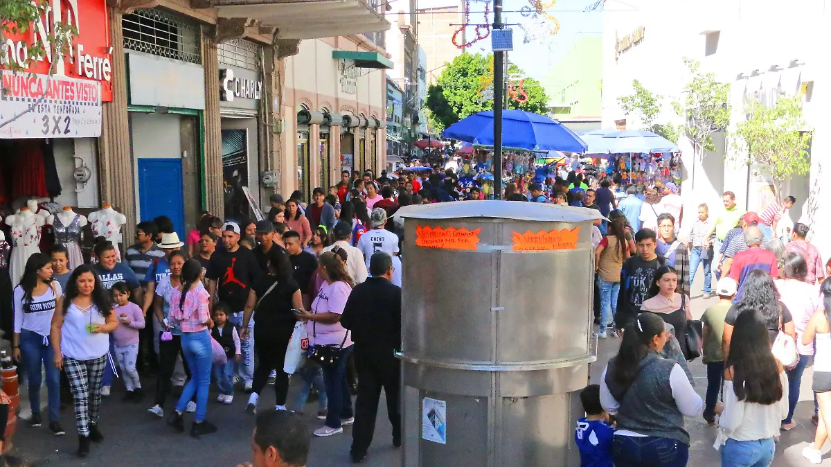 afluencia en el centro gente en Centro Histórico comercio ventas compras Navidad(4)