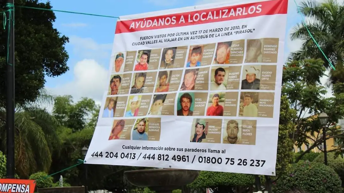 Personas desaparecidas en San Luis Potosí