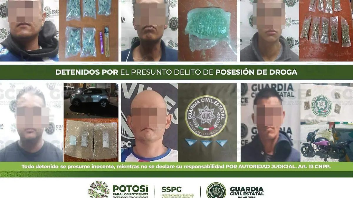 Detenidos con droga