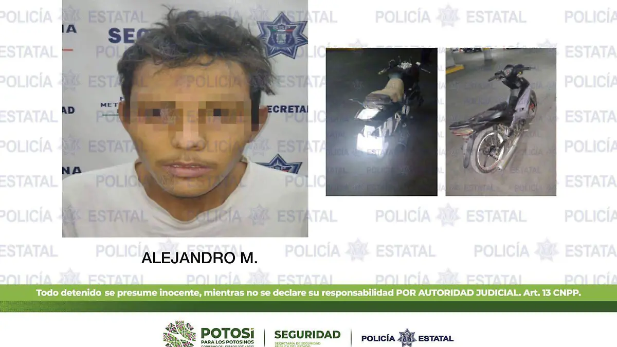 Traía motos robadas