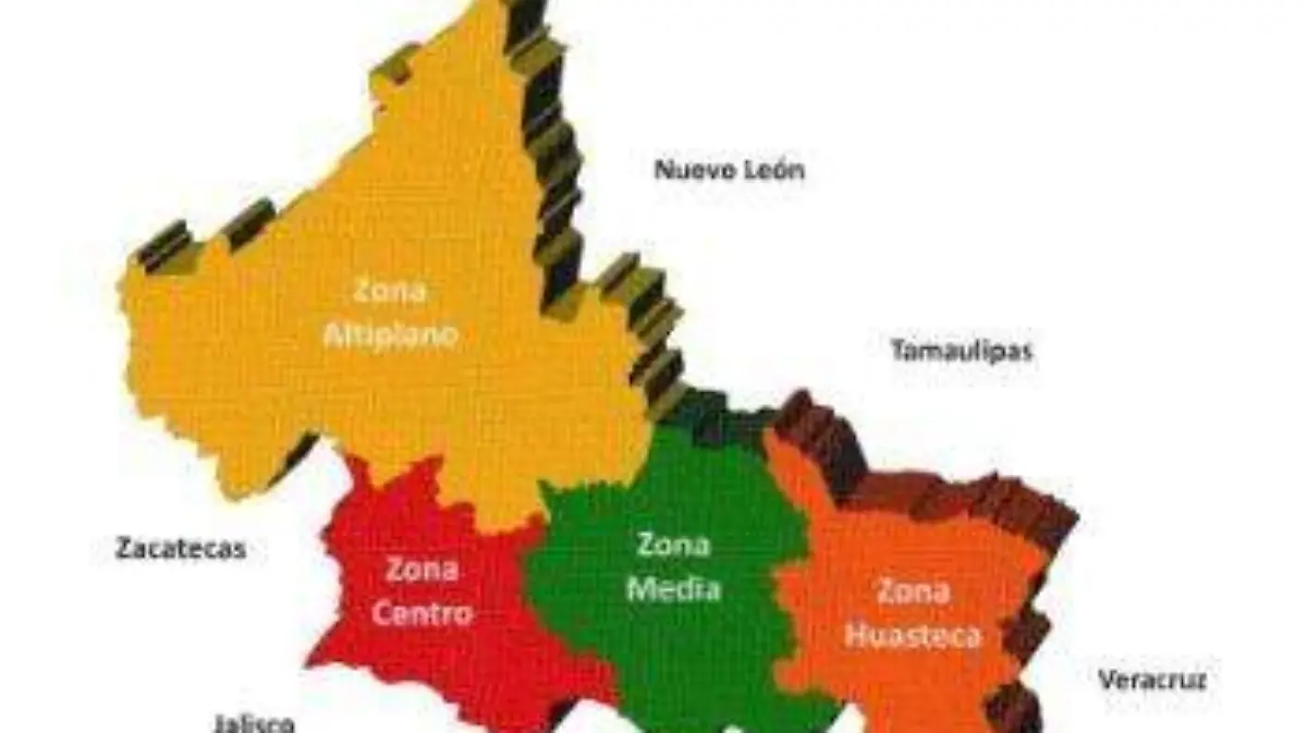 Regiones de SLP mapa