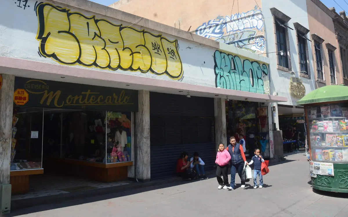 LOS COMERCIOS DEL CENTRO NO SE SALVAN DEL GRAFITY