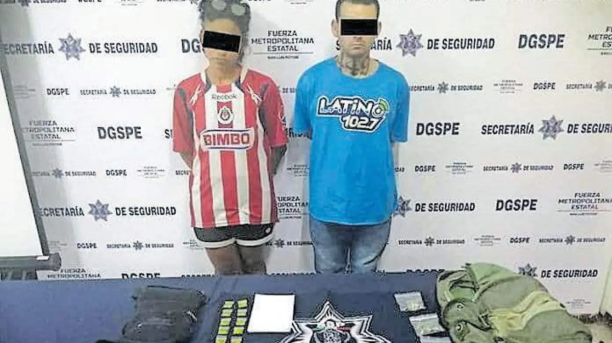 parejita con droga