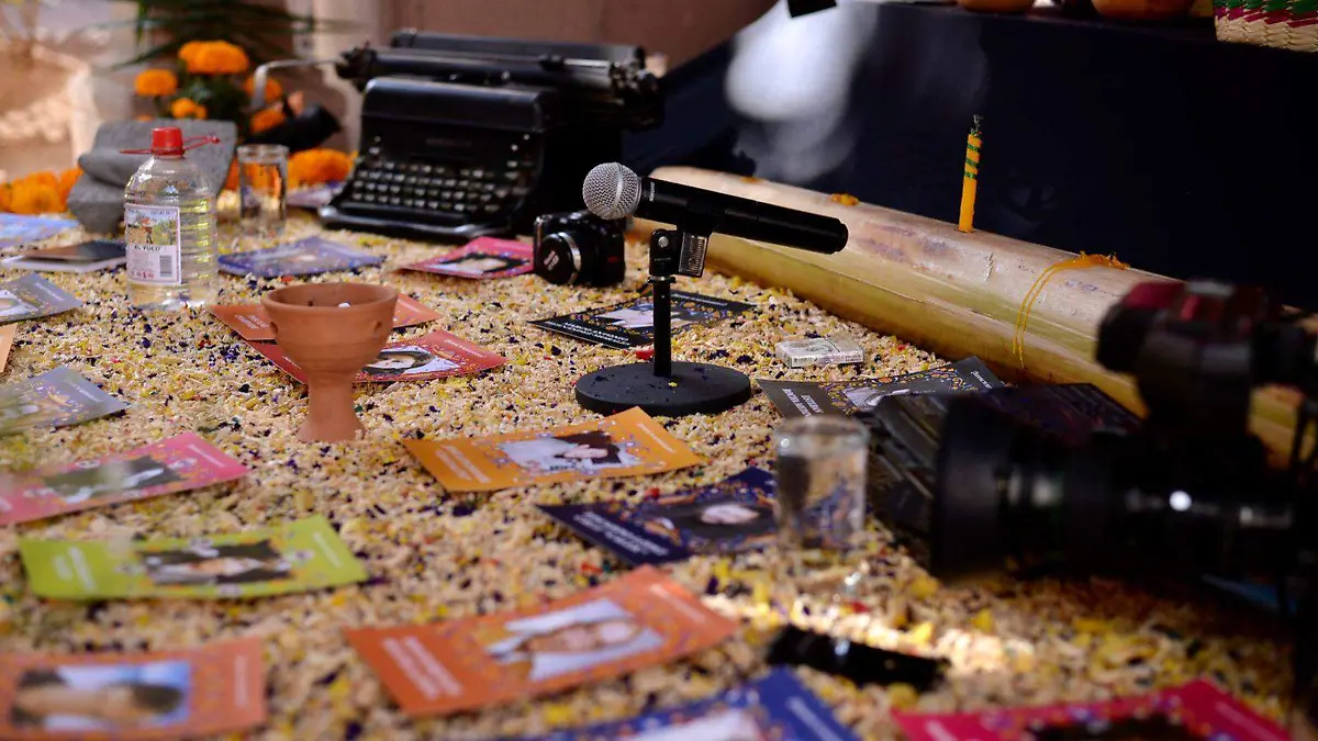 Altar de muertos de periodistas 