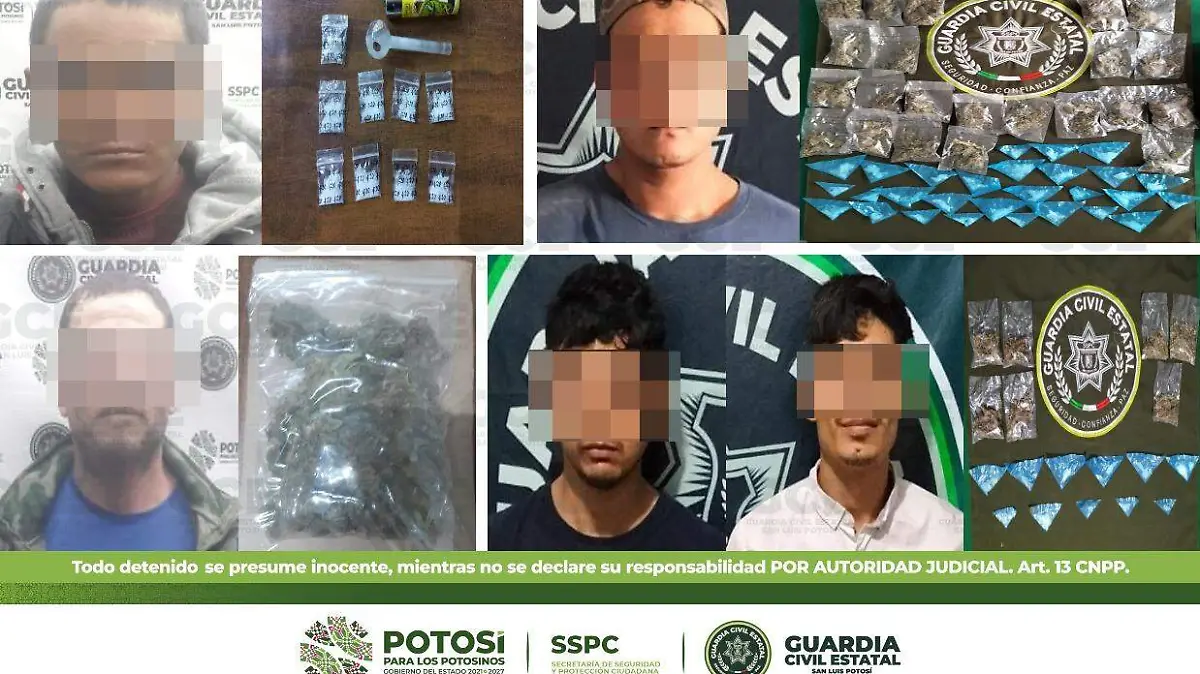 Detenidos droga