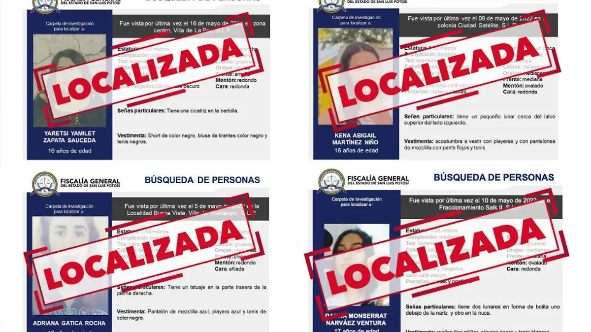 chicas localizadas