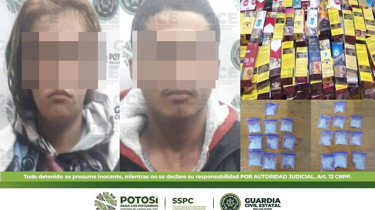 pareja hurto cigarros