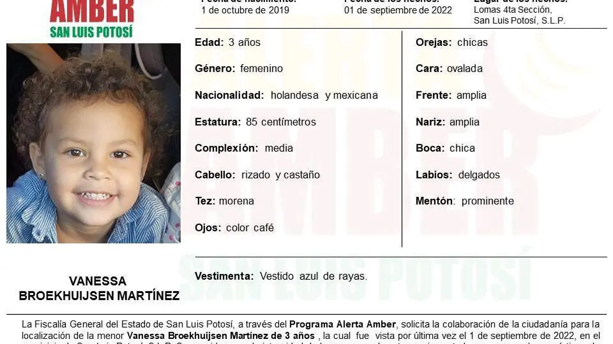 Alerta Amber por Vanessa
