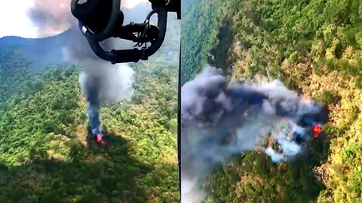 desplome del helicoptero