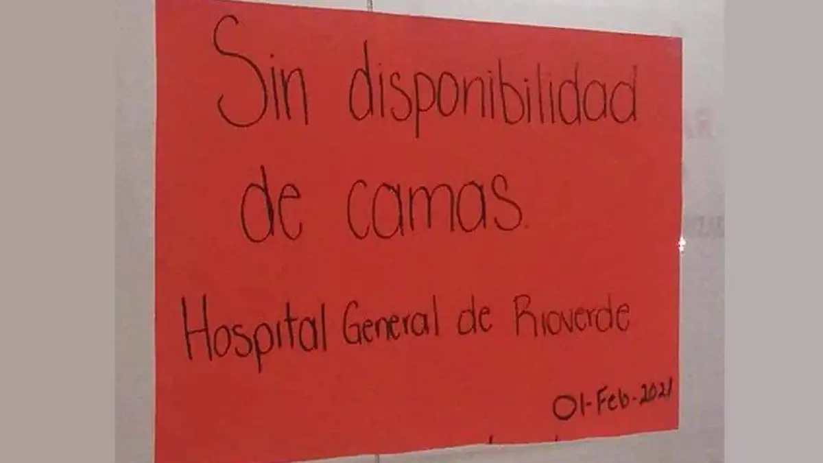 sin camas en rioverde