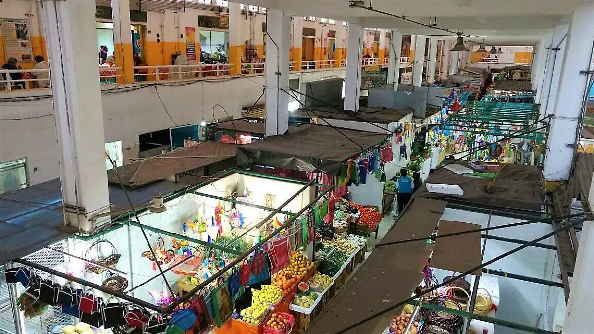 A UN AÑO Y NO SE COLOCAN TECHADOS DE LOCALES EN ELK MERCADO HIDALGO, QUEDO EN PROMESA.