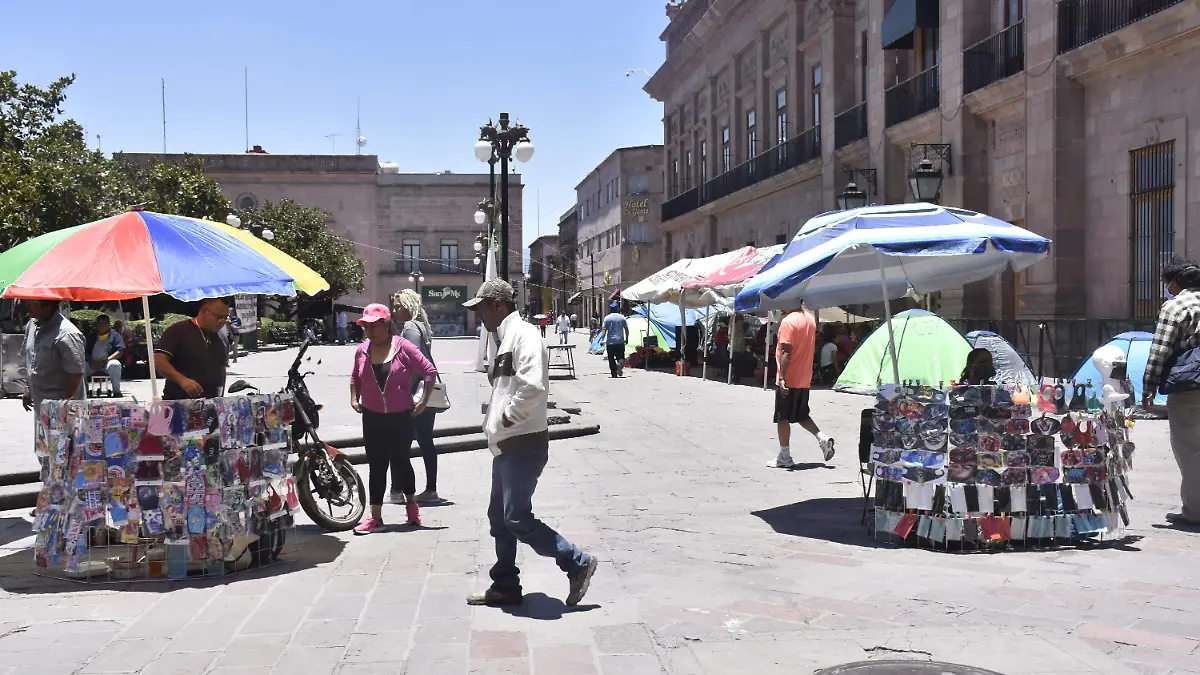 comercio informal ambulante ambulantes sin cubrebocas
