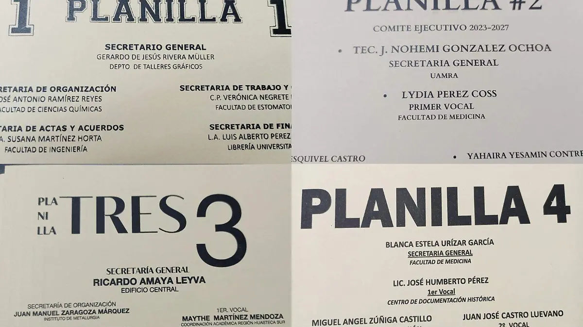 planillas de la uni