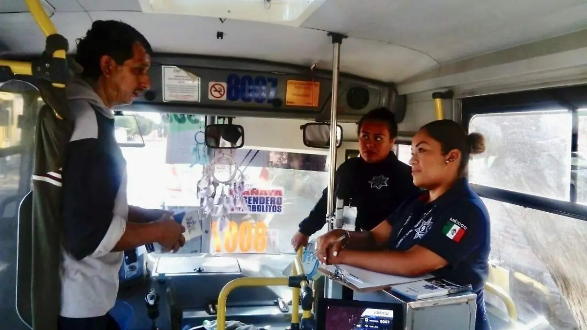 Realizan operativo en rutas 14 y 16 del transporte público