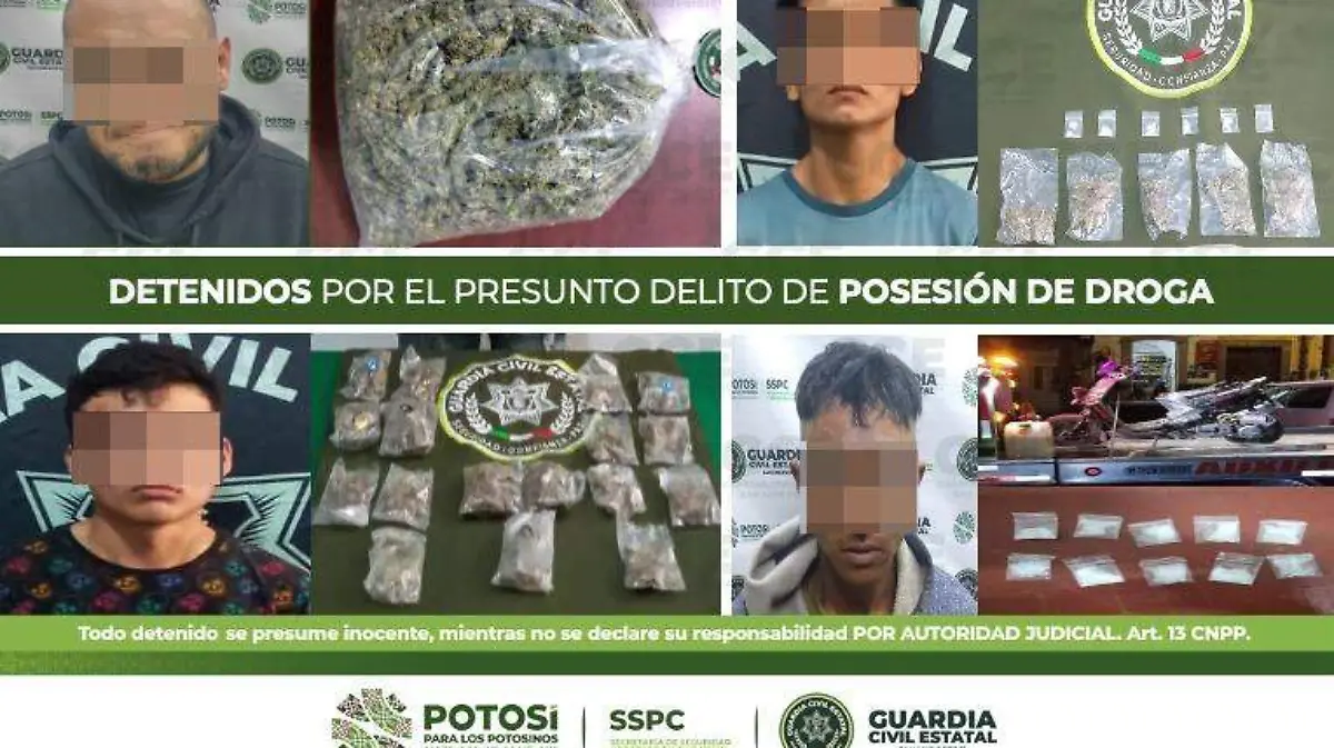 Detenidos con droga