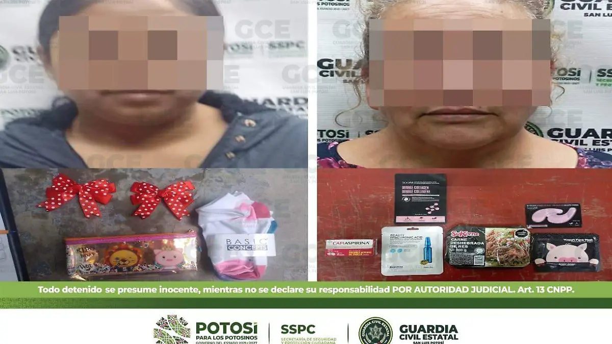 detenidas por robo