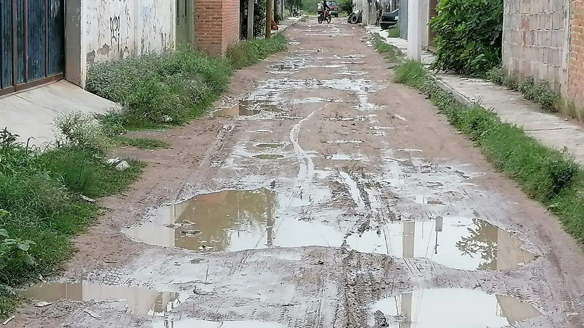 sin pavimentar en El Morro