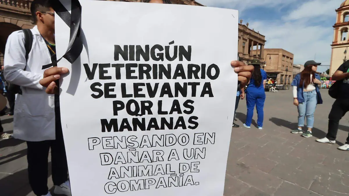 Veterinarios potosinos se manifiestan
