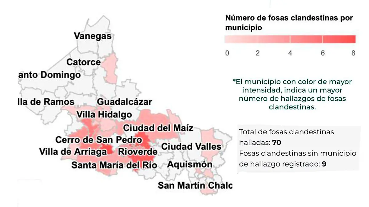 Mapa de fosas clandestinas 