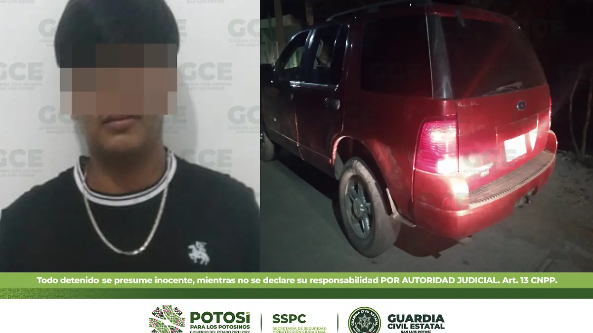 210623 Boletín 4655,POR CONDUCIR BAJO LOS INFLUJOS DEL ALCOHOL, JOVEN ES DETENIDO POR GUARDIA CIVIL ESTATAL