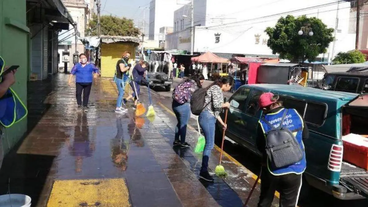 limpieza mercado Hidalgo