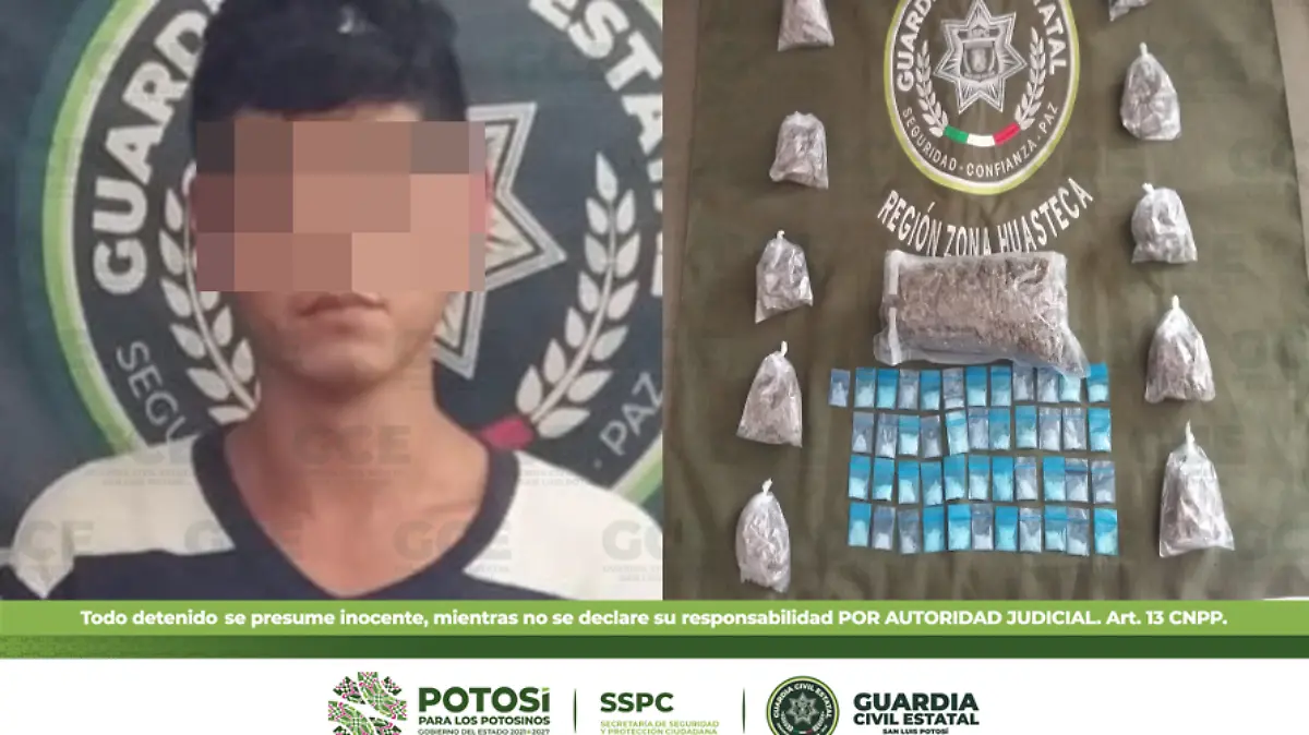 050523 Boletín 4175,GUARDIA CIVIL ESTATAL DETIENE A PRESUNTO NARCOMENUDISTA CON 55 DOSIS DE ENERVANTES