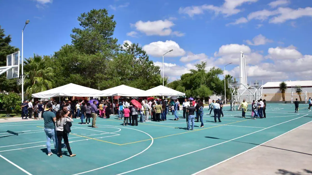 área recreativa en la colonia Hogares Ferrocarrileros I