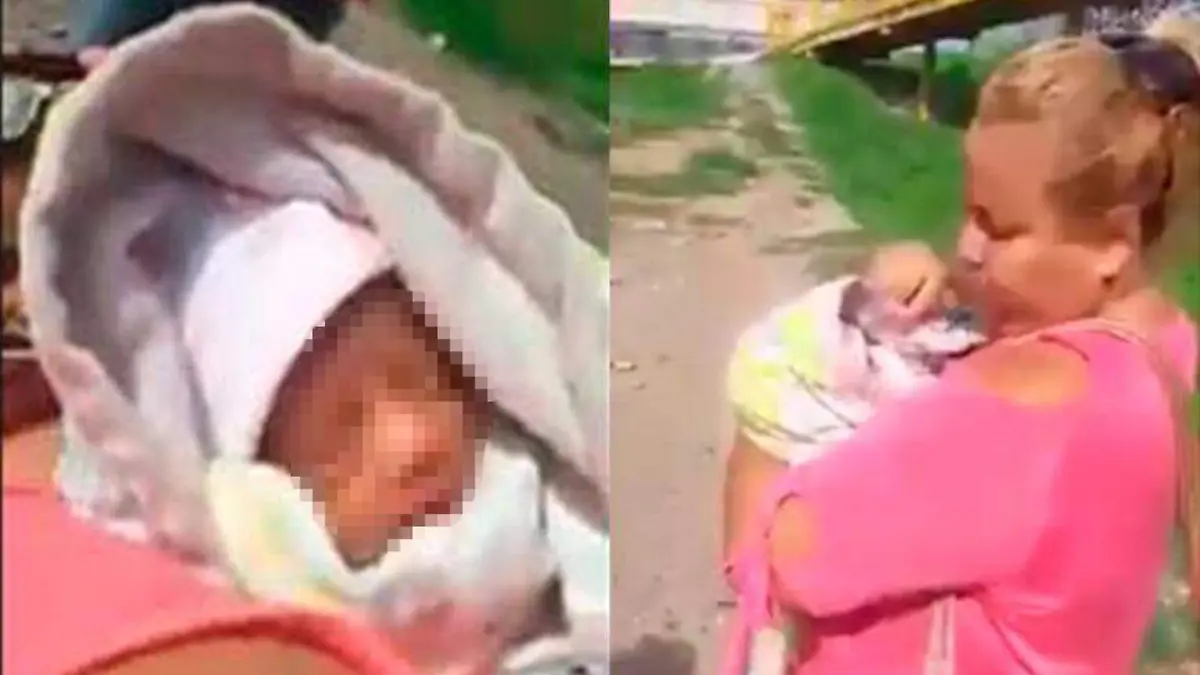 bebe debajo de puente