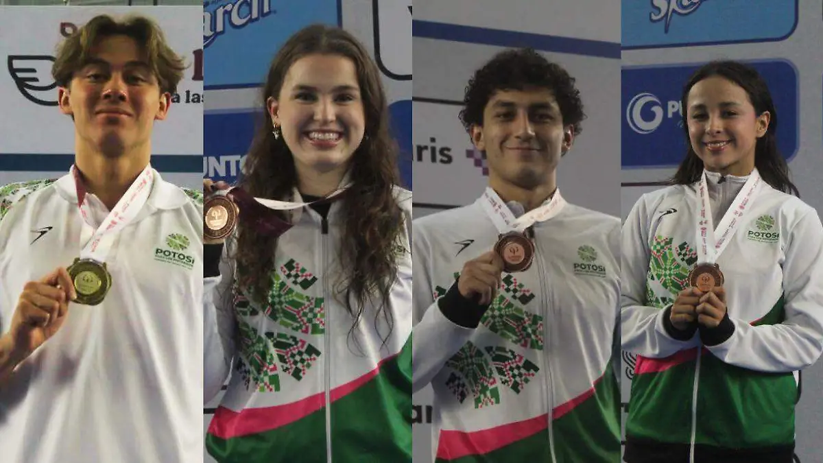 Salvador Medina, oro; Luna Ayala, bronce; Erik Jahaziel Chávez Derreza, bronce y Alejandra Guadalupe Infante, Bronce