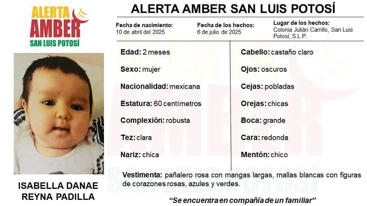 Alerta Amber Isabella Danae
