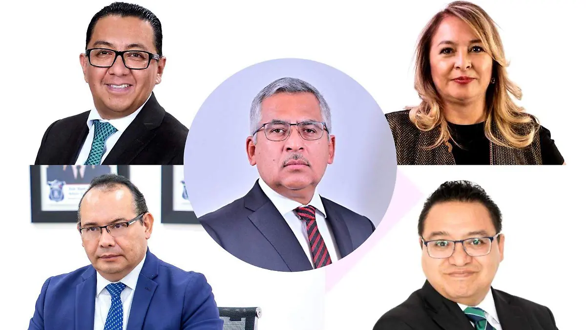 Ángel Gonzalo Santiago Hernández, José Luis Ruiz Contreras, Mónica Kemp Zamudio, Arturo Morales Silva y Juan David Ramos Ruiz