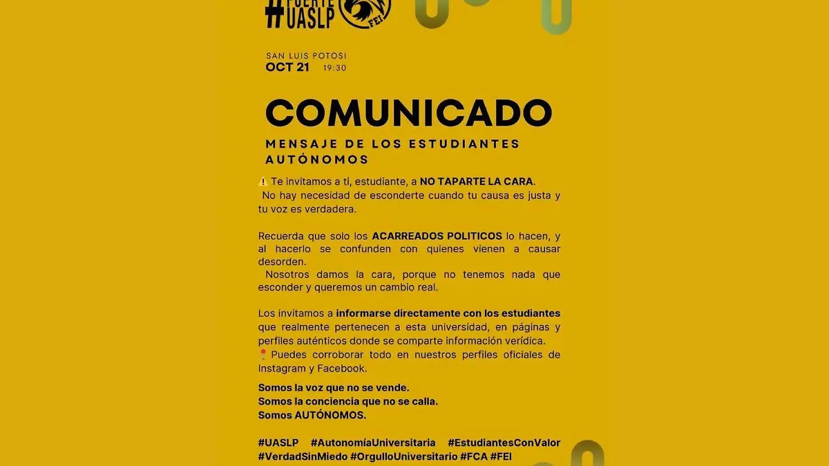 Comunicados estudiantes uaslp