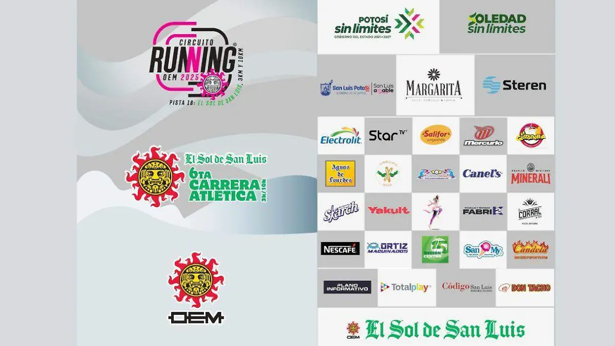 Patrocinadores de la 6ta Carrera El Sol de San Luis