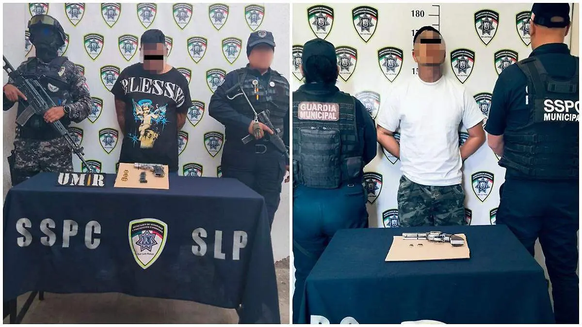 Detenidos posesión de armas