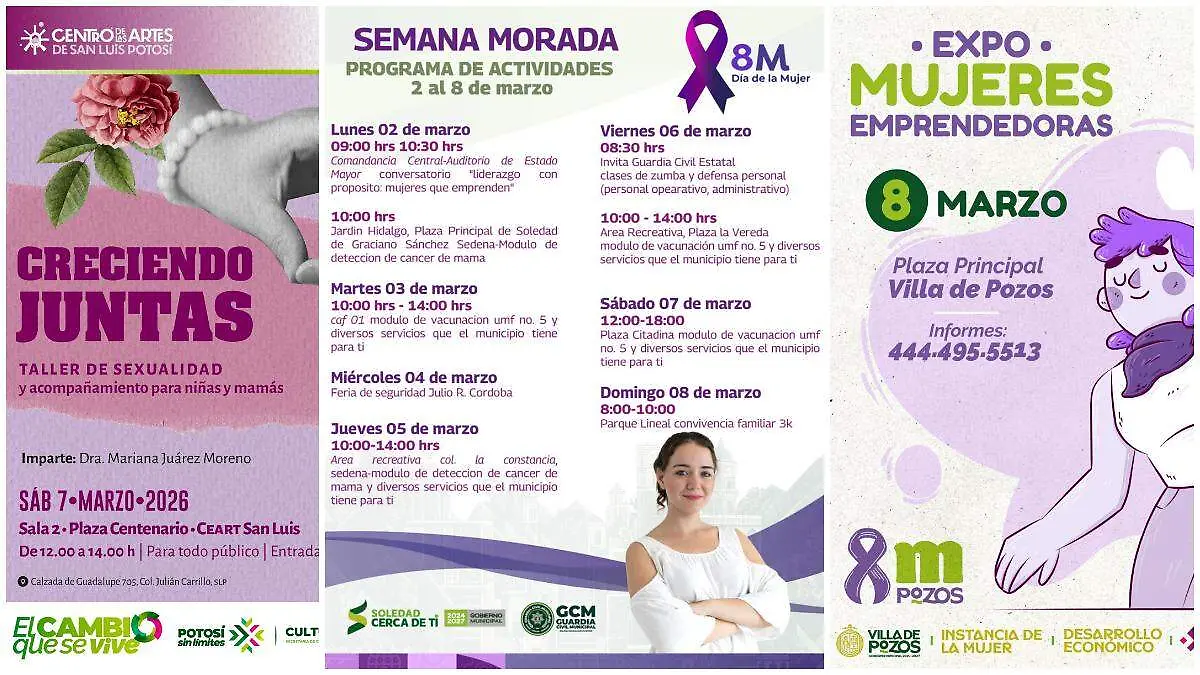 Eventos 8M SLP, Pozos, Soledad