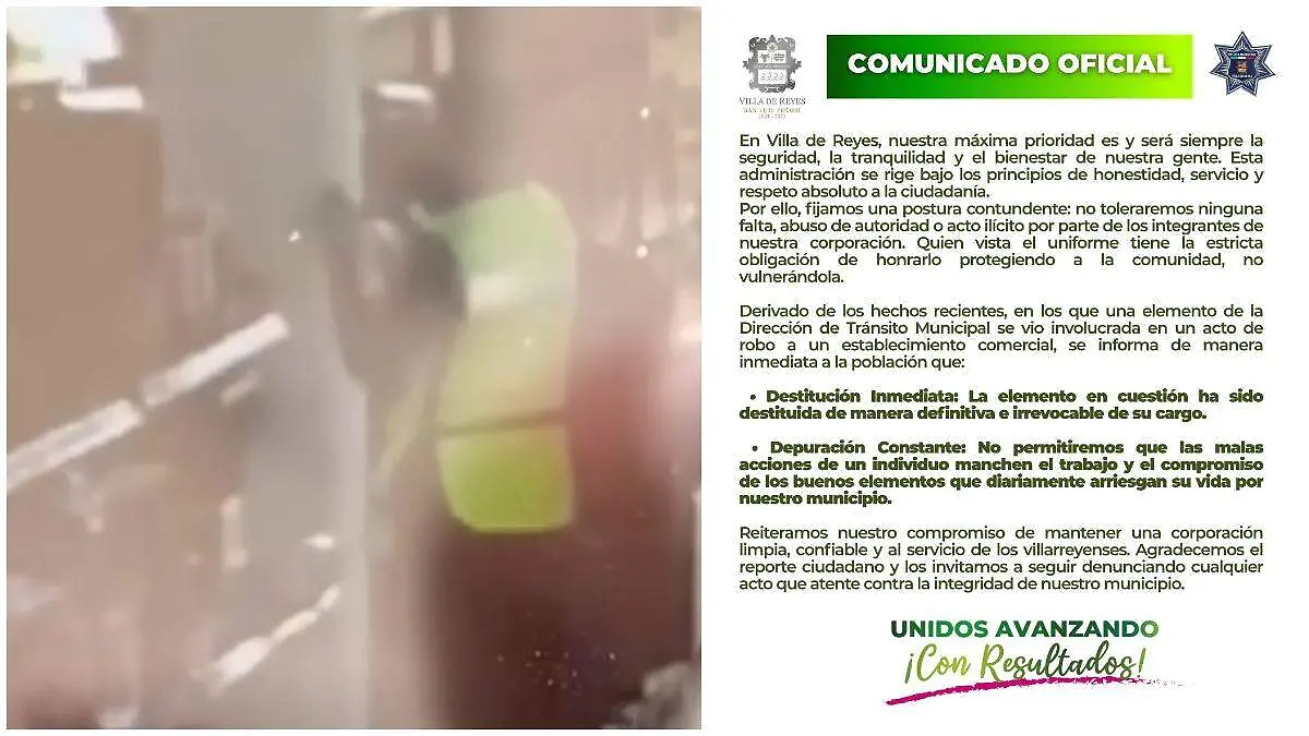 Robo de policía en Villa de Reyes