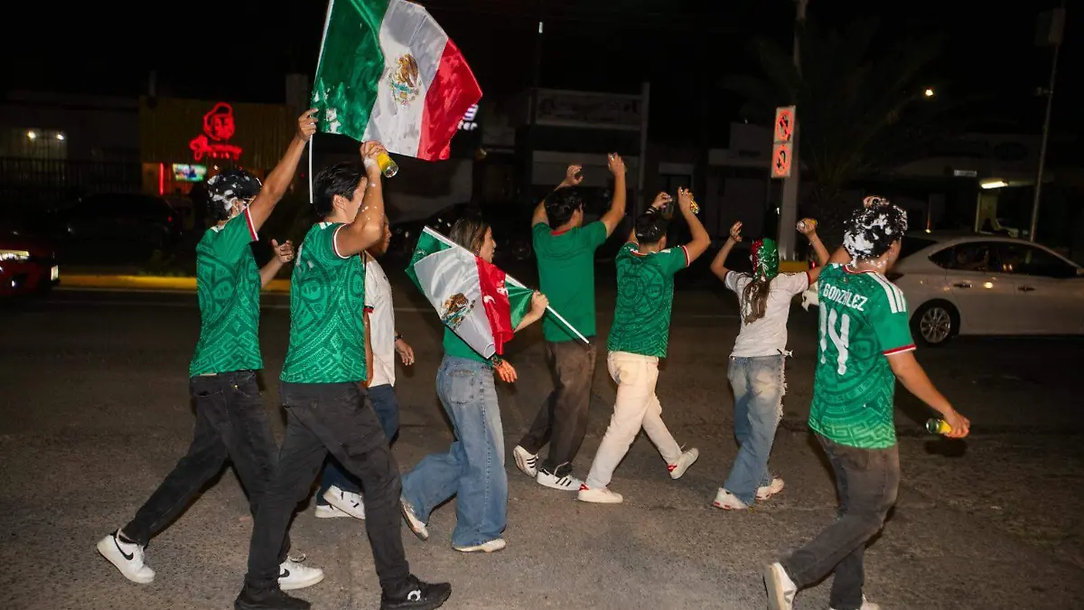 Festejos por el trinfo de México - Mundial 2026