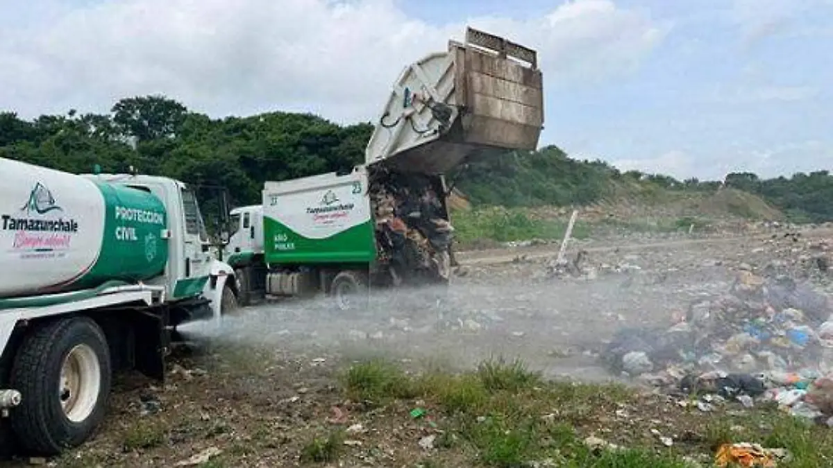 camión recolector de basura en Tamazunchale