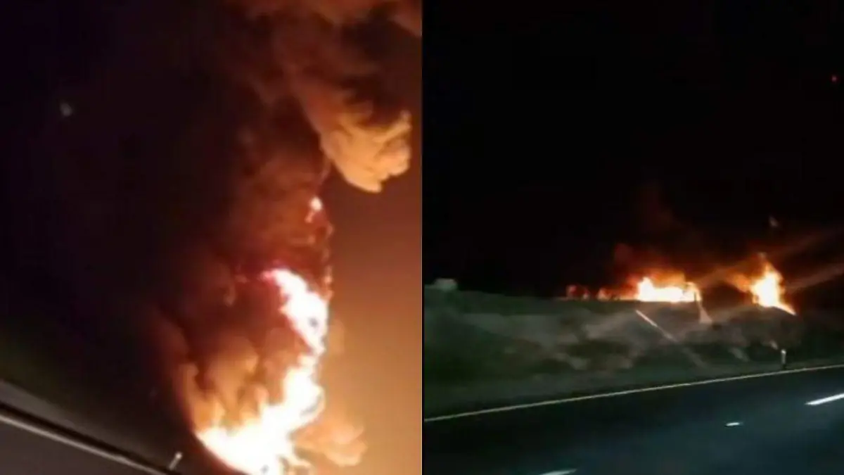 Explota pipa en carretera 57