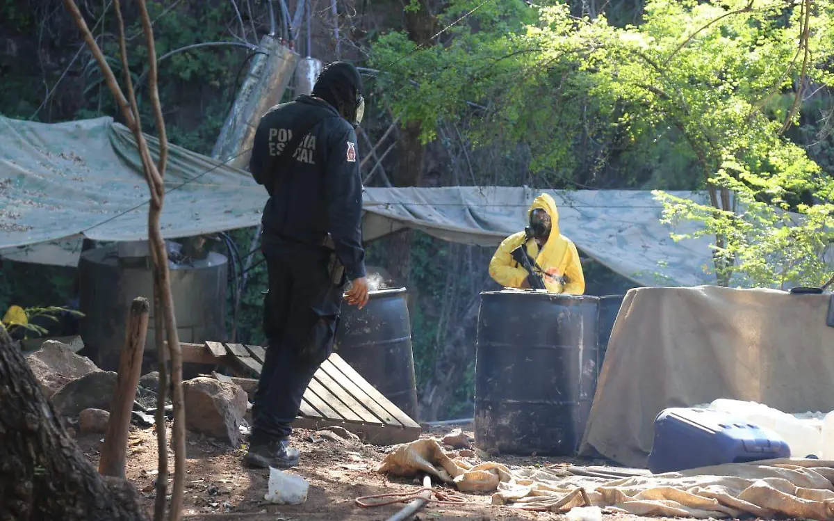 aseguran-presunto-laboratorio-de-droga-en-la-sierra