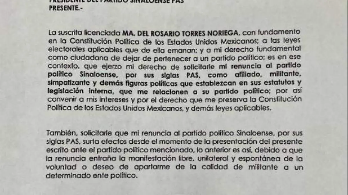 renuncia