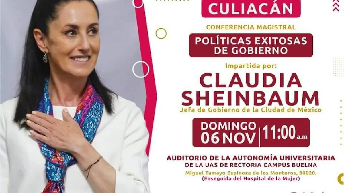 Se confirma visita de Claudia Sheinbaum a Sinaloa