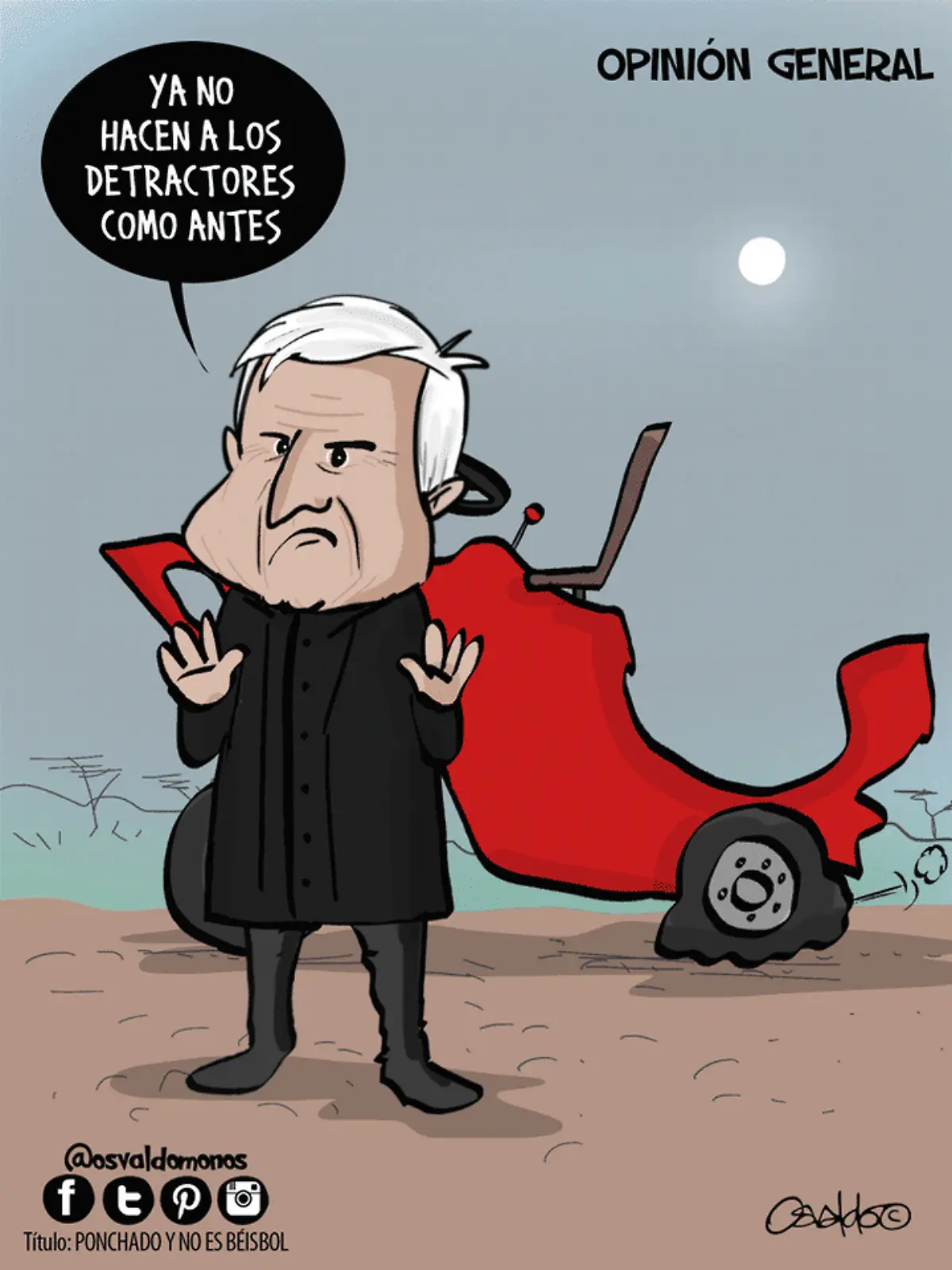 Ponchado y no es béisbol