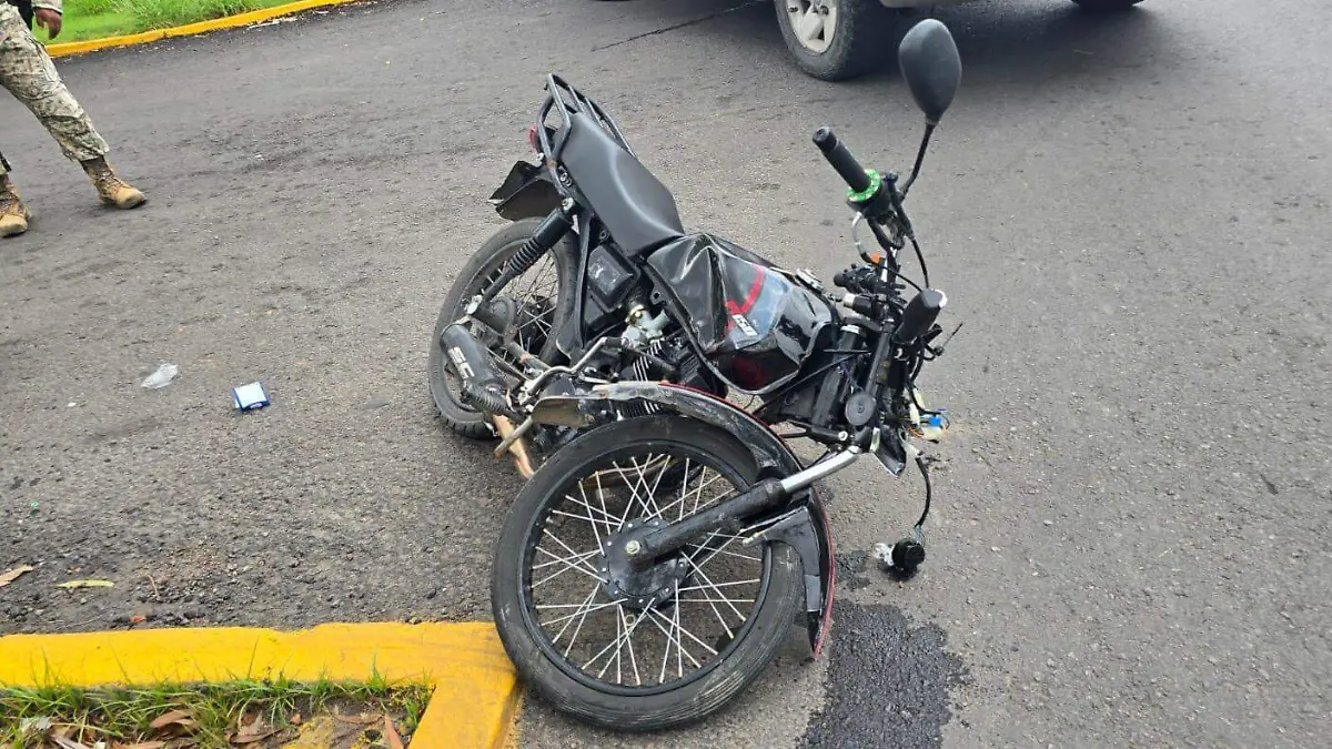 Accidente  de motociclista en la Plaza Sur