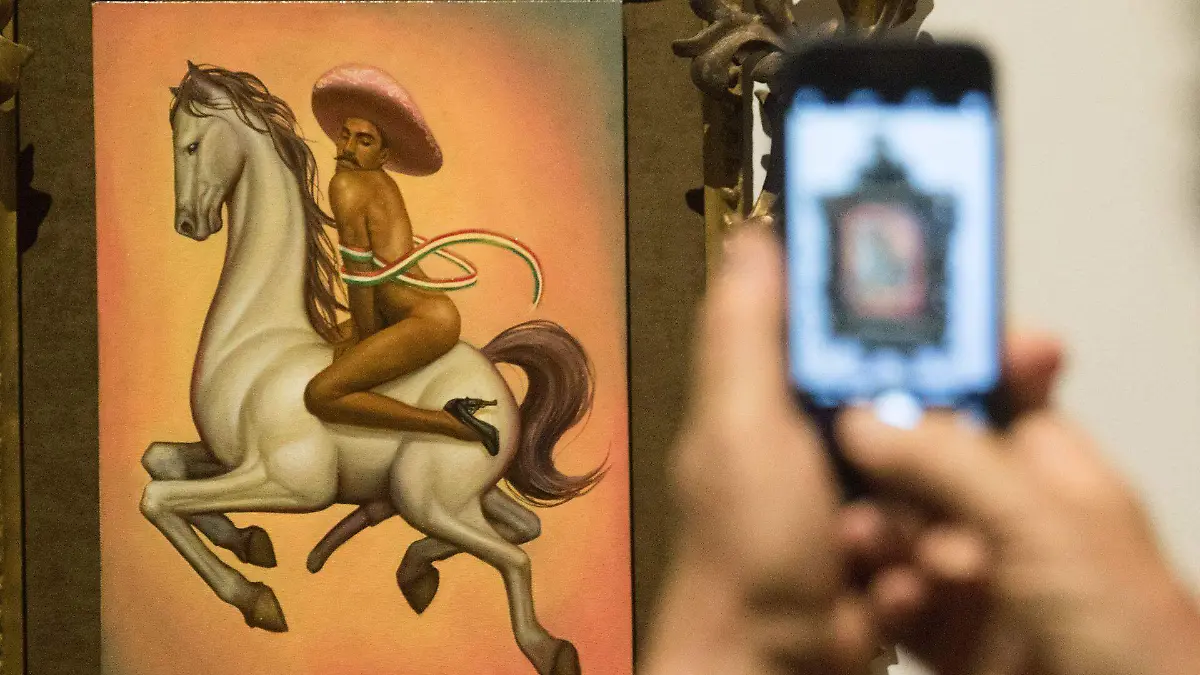 La polémica pintura de Emiliano Zapata se llama 'La Revolución 2014' y es de Fabián Cháirez
